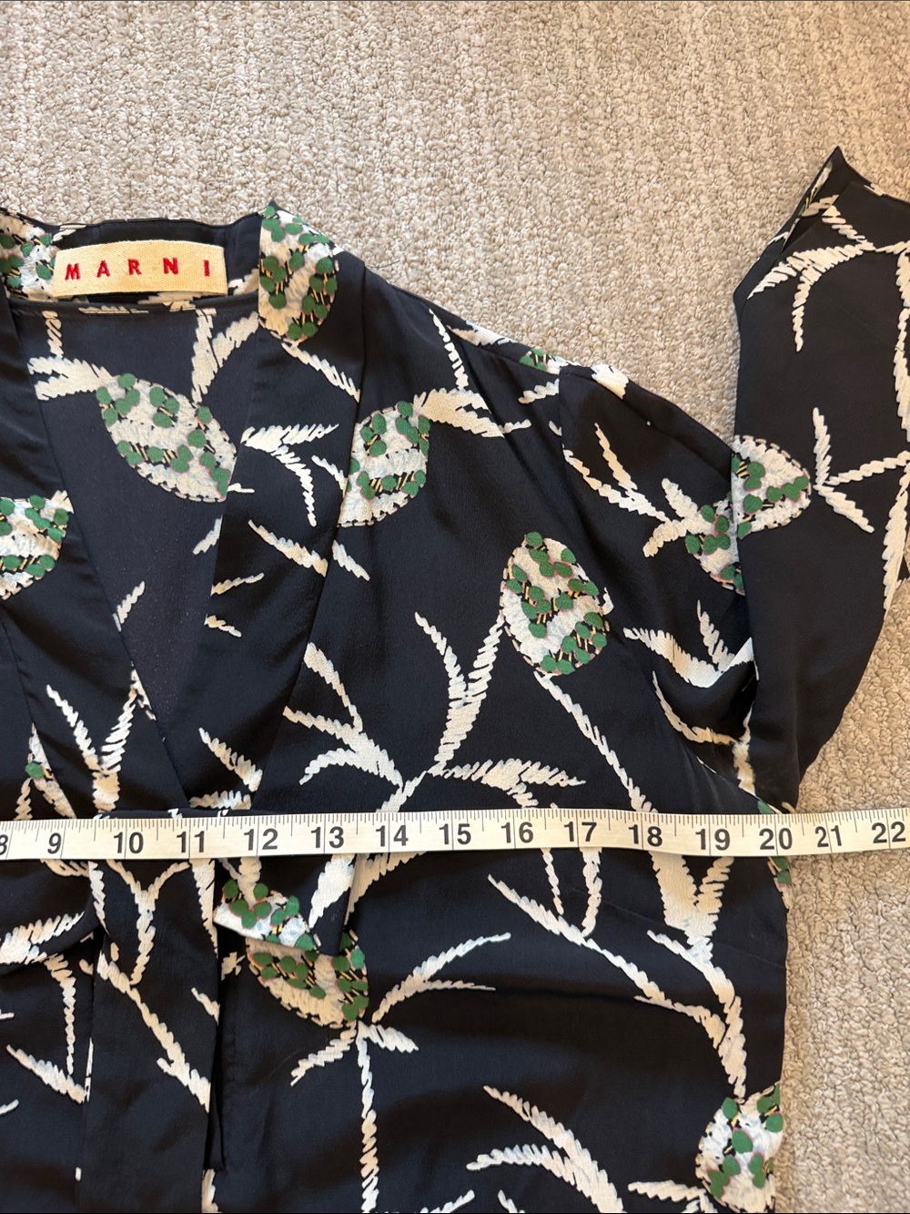 MARNI Drop Waist Print Silk Dress - Picture 13 of 16